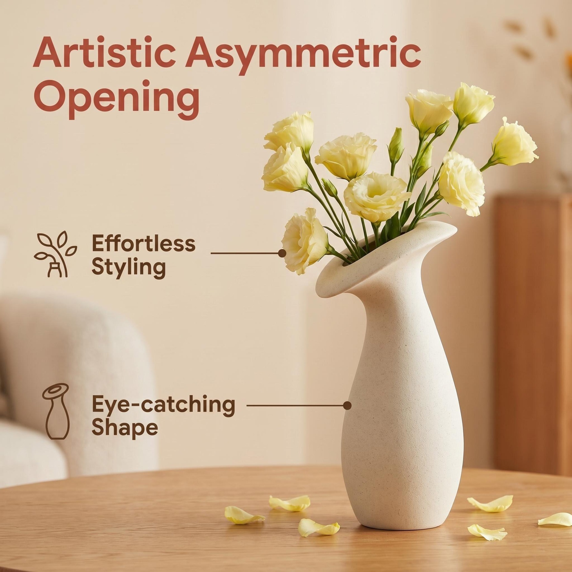 2026 New desktop entrance hall, living room ceramic vase decoration, high-end decorative item, ceramic vase, home decoration item pic 2