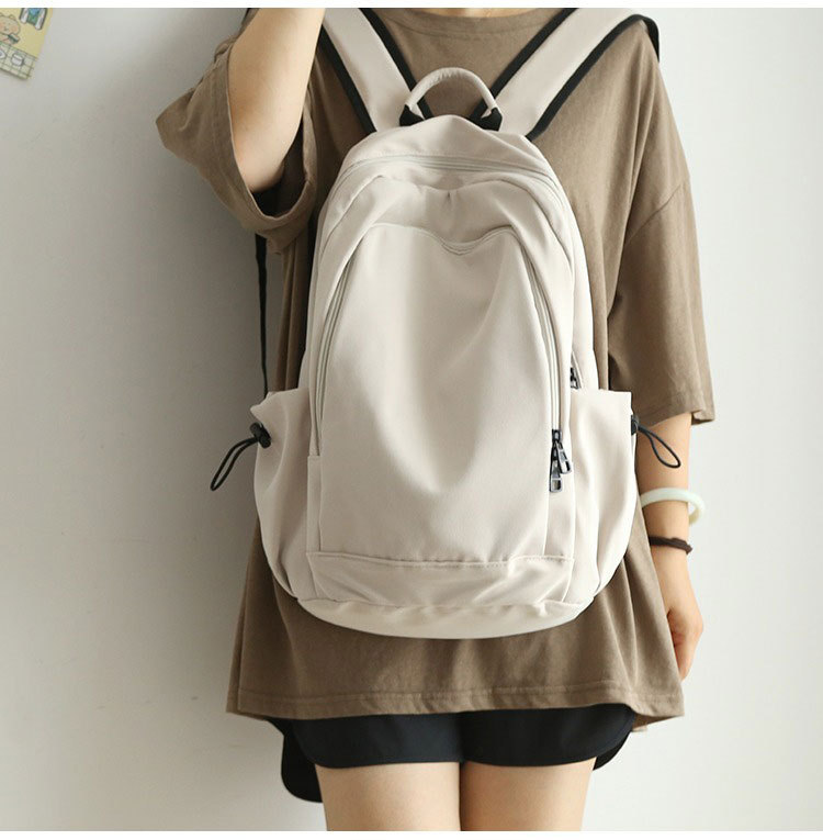 双肩包男日系百搭大容量大学生背包轻便简约初中高中生上课书包女详情5