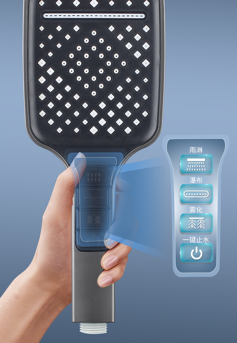 增压花洒喷头手持淋雨花晒头浴头喷淋浴室沐浴莲蓬头花洒套装详情7