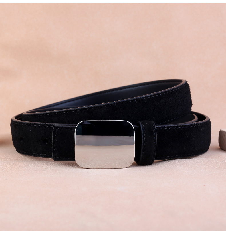 2025新款韩版牛反绒女士皮带潮流简约百搭装饰牛仔裤腰带现货批发详情14