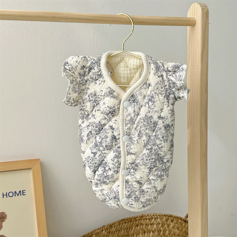 飞袖纱布宠物衣服加棉家居服小型犬小狗狗秋冬装保暖小猫咪猫衣服详情9