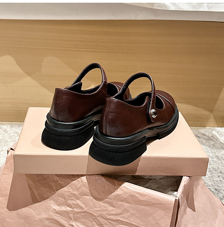 Q1-36法式复古厚底玛丽珍单鞋乐福鞋秋冬小众高级感小皮鞋女鞋黑详情28