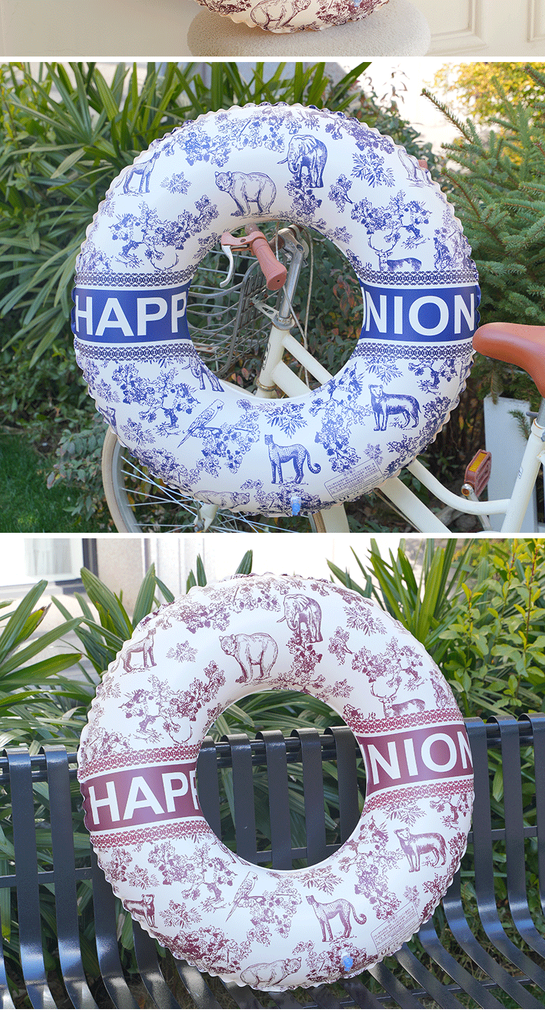 新款水墨风游泳圈成人加大加厚把手创意古典风格泳圈浮圈腋下圈详情9