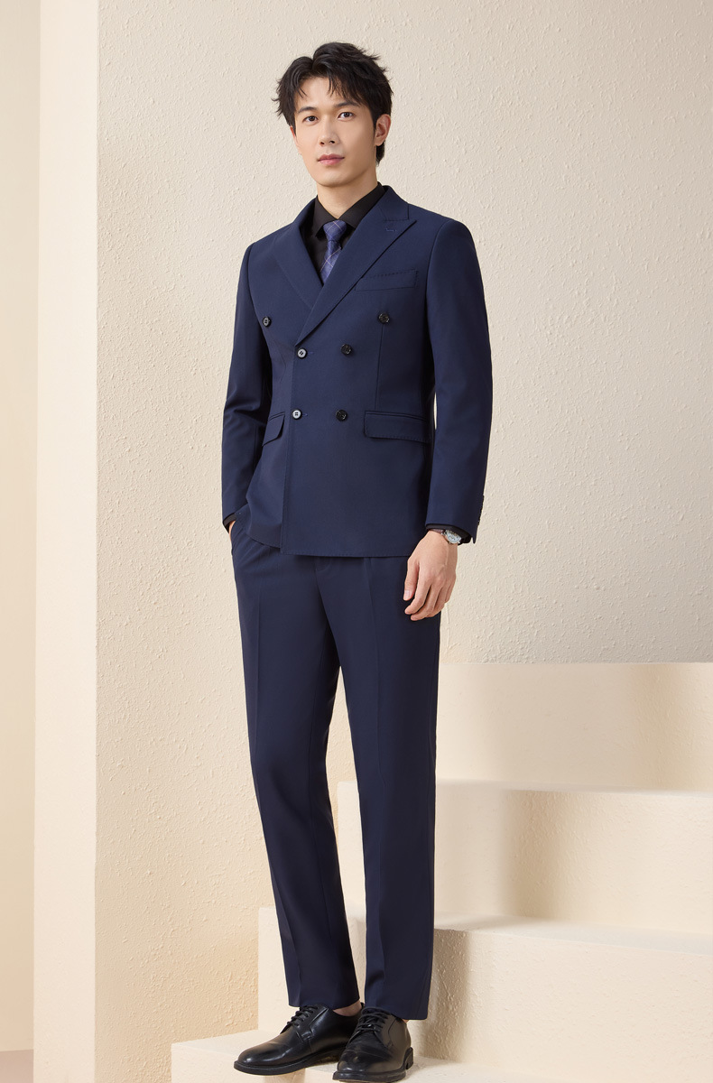 New double-breasted suit set for men autumn and winter pic 15
