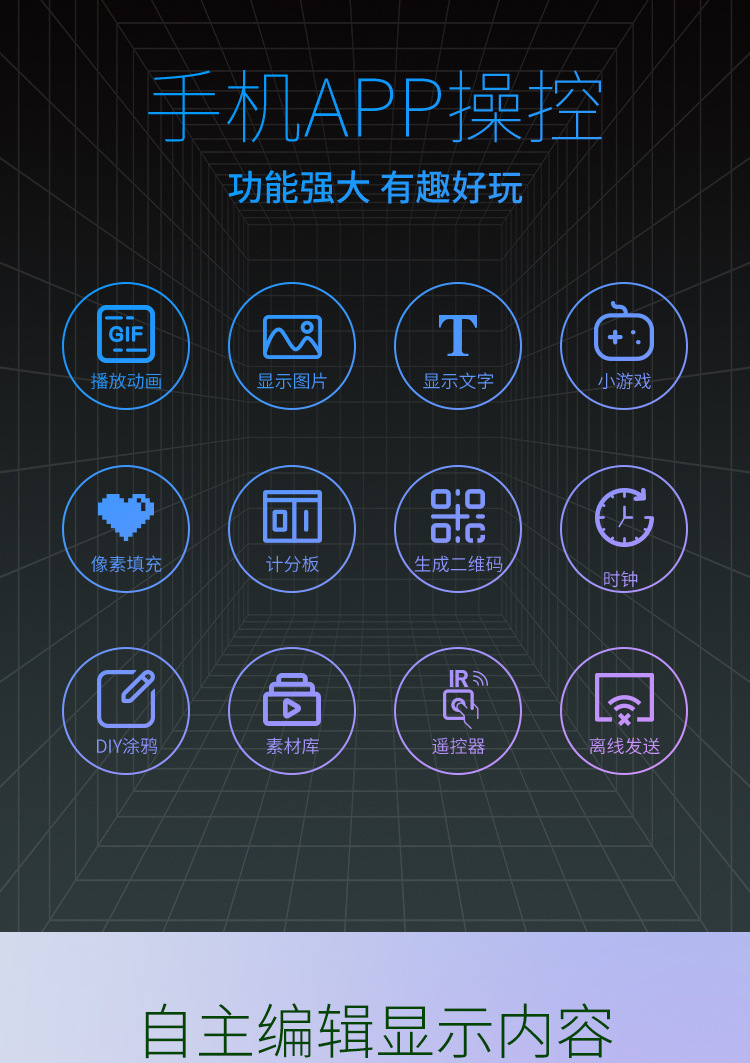 2024新款摩托车LED高清机车骑行背包智能显示屏双肩背包书包防水详情3
