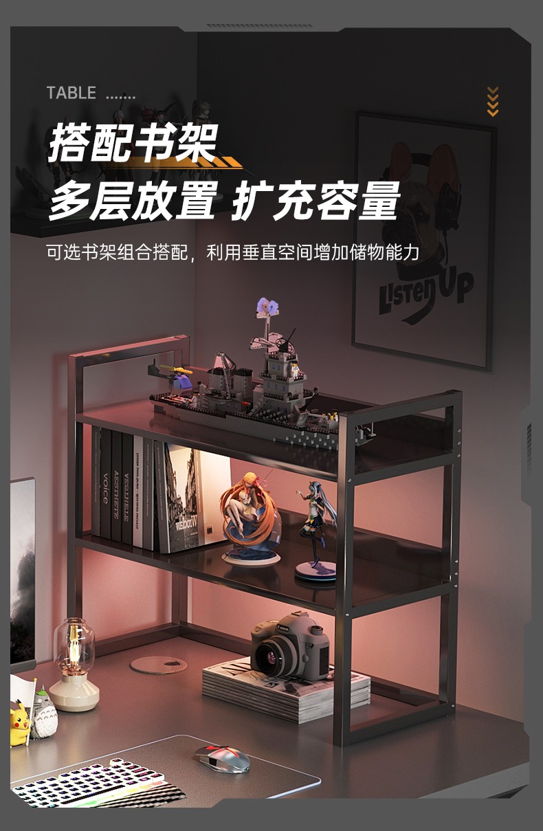 Computer desk, desktop gaming desk and chair set, home desk, bedroom simple office desk, workbench, study desk pic 8