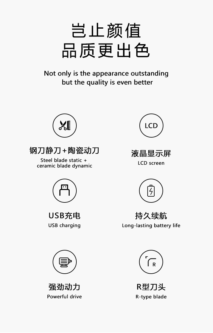 Kemei科美宠物电推剪KM-CW2107专业狗狗剃毛器跨境数显猫咪剪毛器详情3