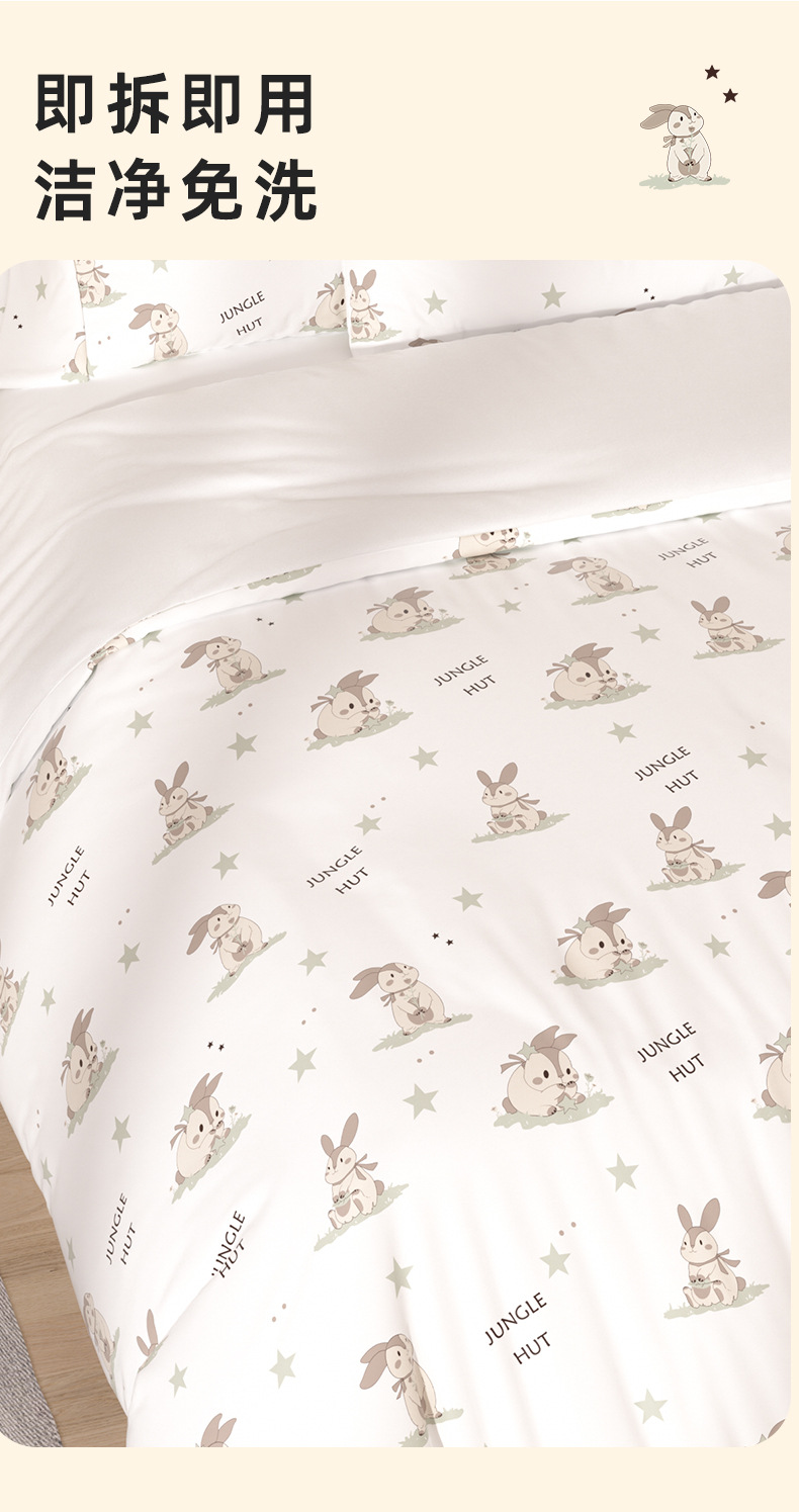 Free shipping of disposable bedding, bed sheets and quilt covers for hotels, homestays and inns, double non-woven quilt covers for travel, four pieces pic 8