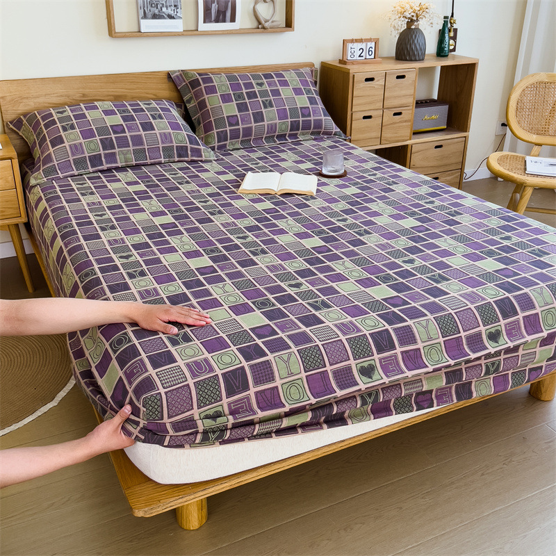 Pure cotton yarn-dyed jacquard double-layer gauze bed cover, single piece of all-cotton gauze mattress protective cover, bedspread, bed cover, single piece of bedding pic 119