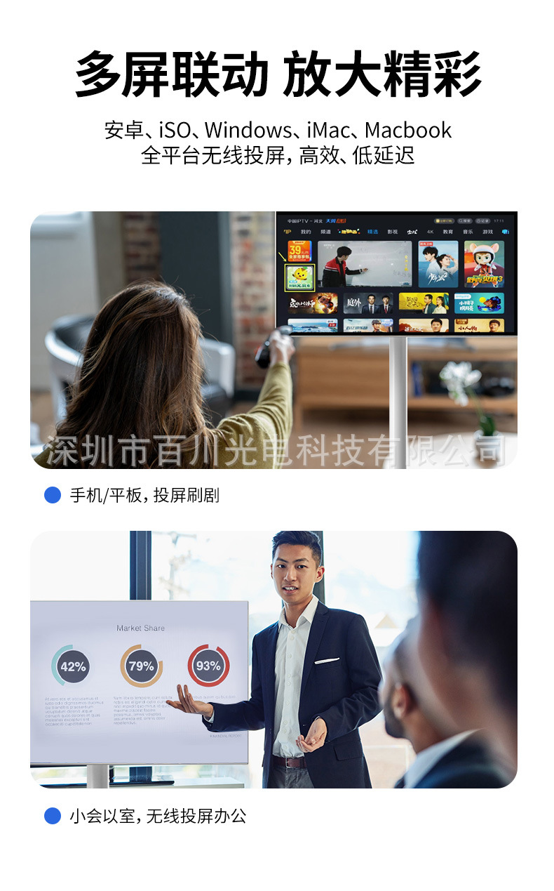 22寸可移动随心屏智慧屏无线投屏直播机移动电视抖音同款闺蜜机详情44