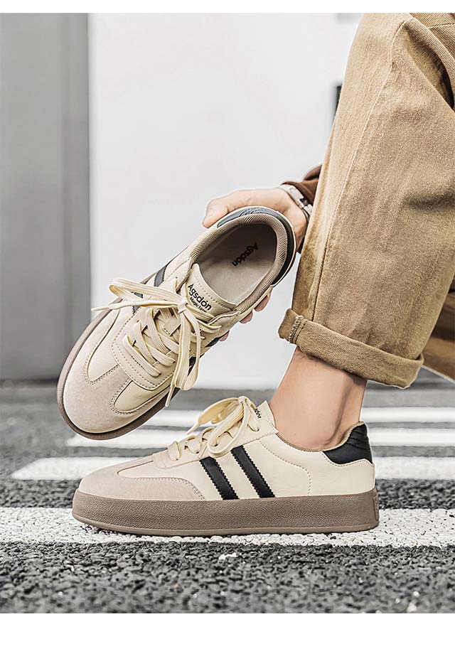 真皮德训鞋男2025新款复古男士休闲板鞋春夏透气厚底阿甘运动男鞋详情16