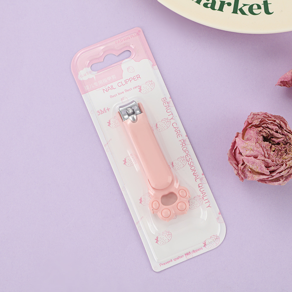 可爱猫爪指甲剪卡通莫兰迪色儿童便携小号宝宝指甲钳母婴用品婴幼儿洗护工具详情6