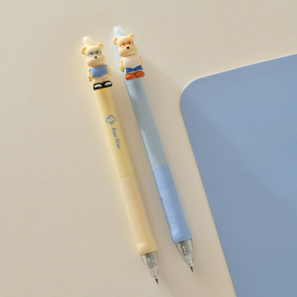 Chenxi Glasses Bear is so good. It can be erased by pressing. The gel pen has a soft grip and a crystal blue pen core. It has a high appearance level. The practice pen is ST smooth pic 23