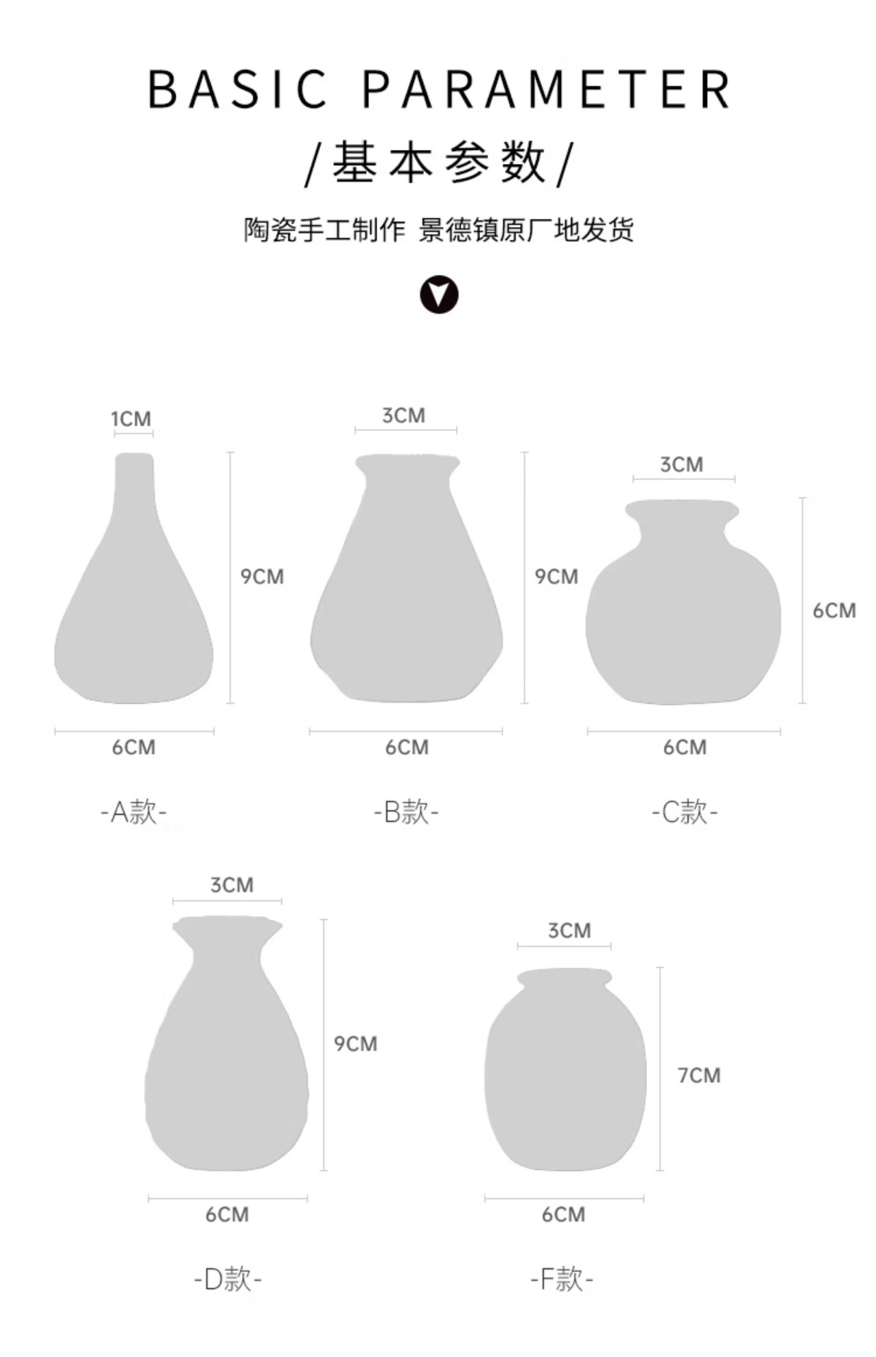 2025 Jingdezhen Ins-style creative Nordic modern simple home Decoration, fresh and artistic ceramic mini pic 2