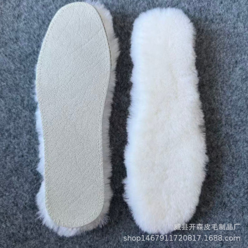 冬季牛皮羊毛鞋垫厚保暖吸汗加绒保暖鞋皮鞋运动鞋皮毛一体棉鞋垫详情7