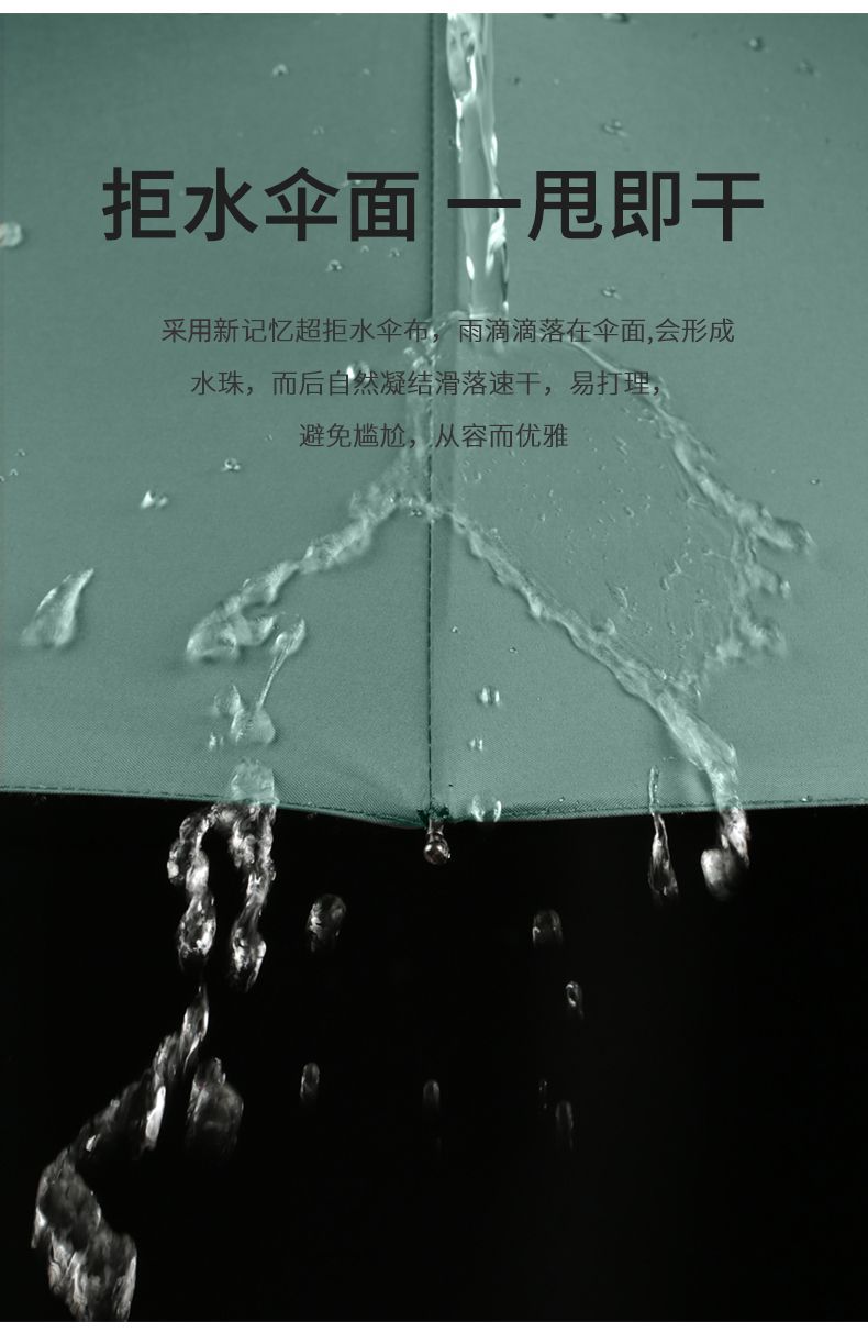 12骨黑胶全自动雨伞 加大商务折叠雨伞logo礼品广告伞详情9