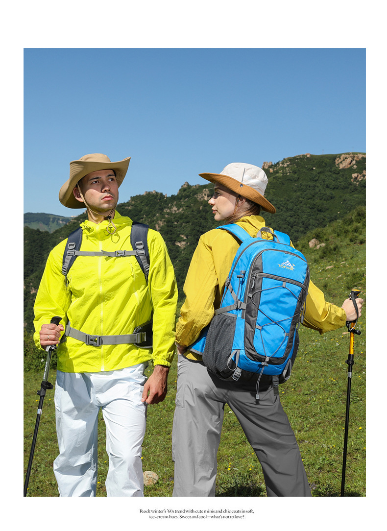 New fashionable outdoor mountaineering large-capacity lightweight hiking fitness travel bag, simple backpack for junior and senior high school students pic 17