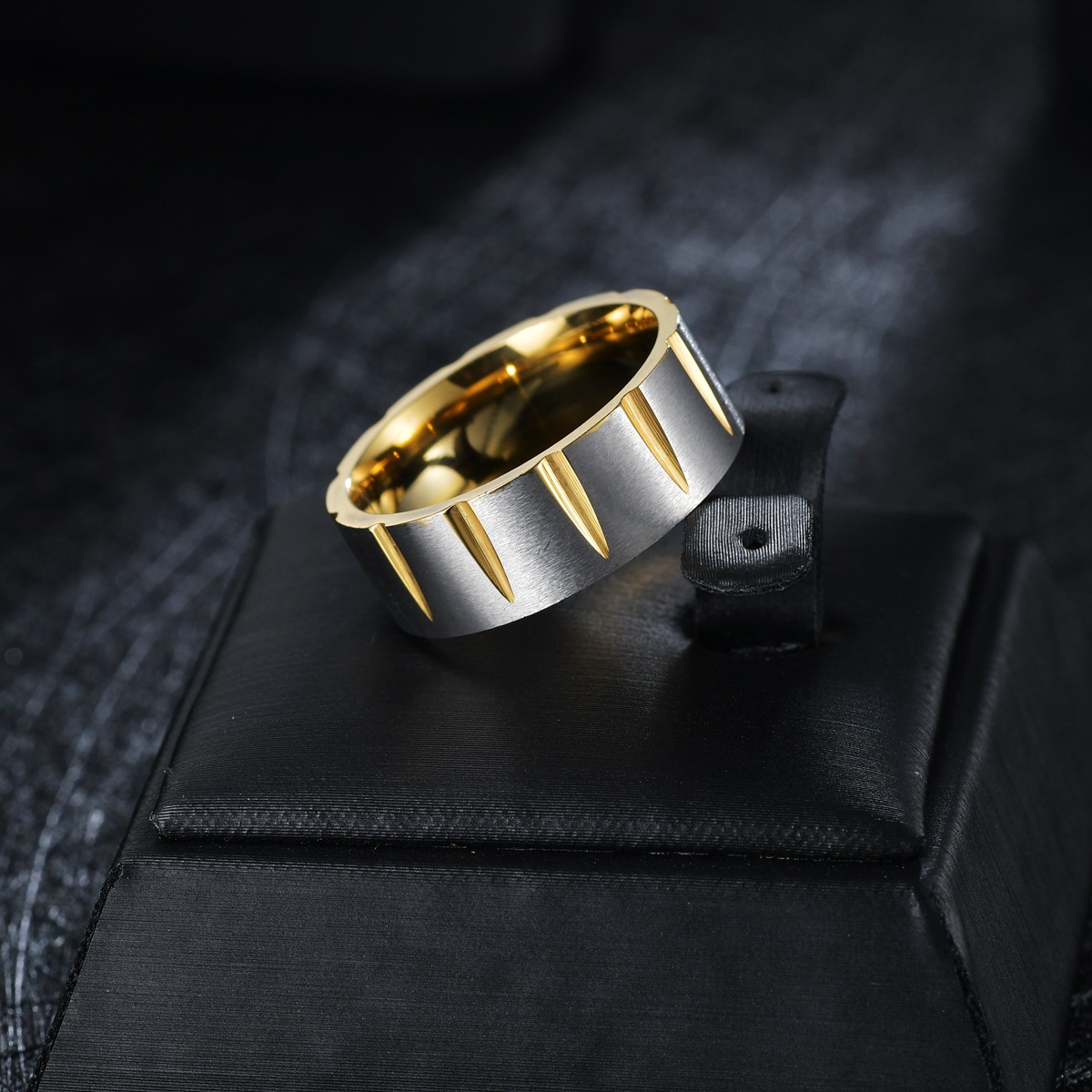 Wholesale of new cross-border stainless steel W victory rings with vacuum electroplating and seven-color brushed jewelry in the furnace, popular in Europe and America pic 10