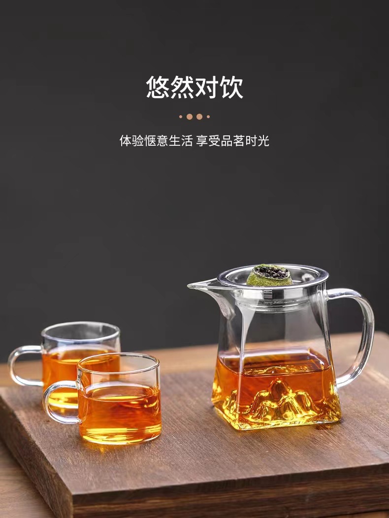功夫茶具大小号公杯耐热温高硼硅玻璃加厚公道杯茶漏过滤网分茶器详情23