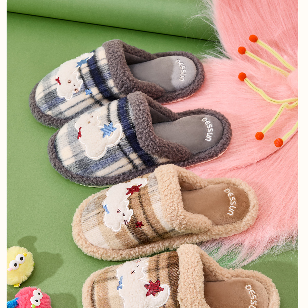 利达妮棉拖鞋女款冬季2025新款室内居家居保暖毛拖鞋男款男士冬天详情23