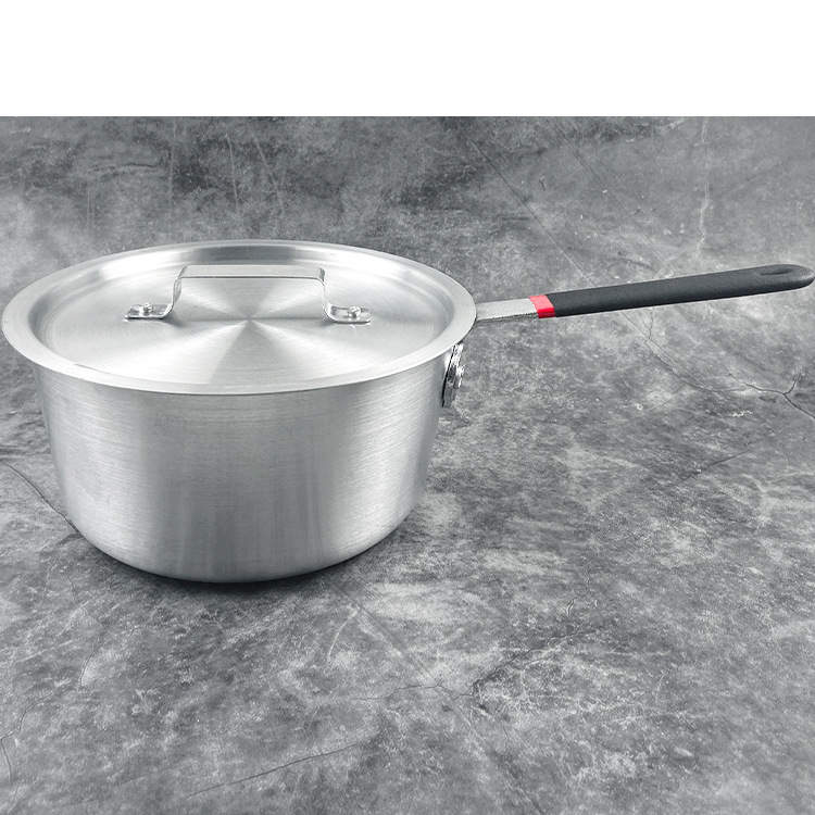 Western-style aluminum sauce pot, commercial restaurant single-handle soup, noodles, ramen, porridge pot, flat steak cooking, sauce collection aluminum pot pic 20