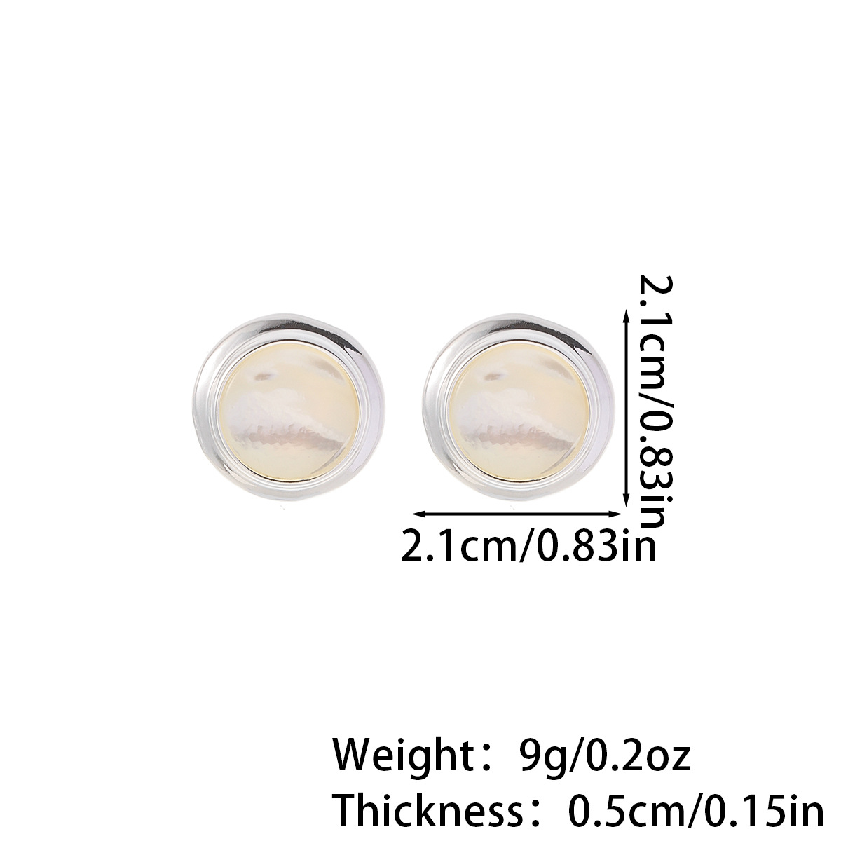 Nasha Cross-border exclusive natural shell stud earrings, a niche and high-end look with a cold style, European and American earrings, versatile daily earrings pic 3