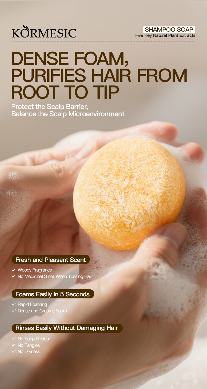 KORMESIC Anti-dandruff Shampoo bar Moisturizing and hydrating Scalp Cleansing Shampoo Bar wholesale pic 23