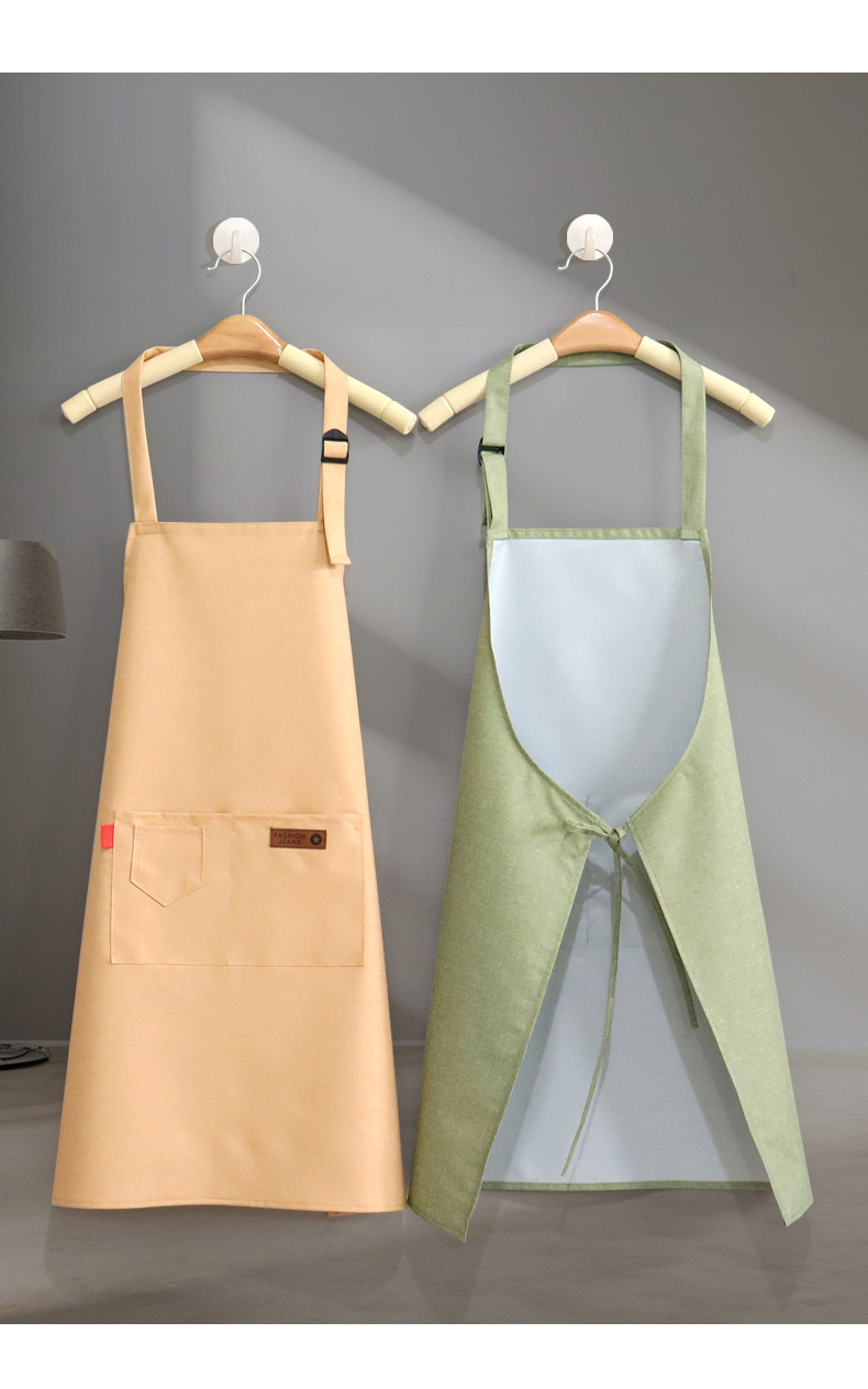 高品质围裙防水防油防污家用餐饮美甲店工作广告围裙围腰详情5