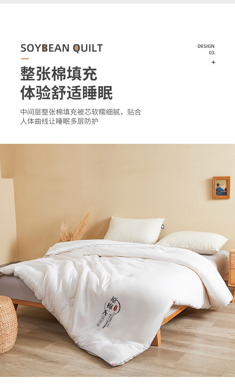 Japanese-style Class A soybean core double-person spring and autumn quilt, single-person thickened warm winter quilt, all-season suitable bedding pic 8