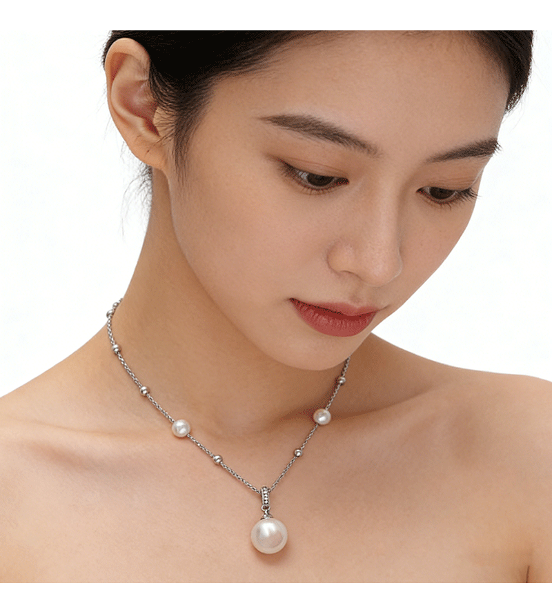 Hyacinth moda ligera extravagancia colgante de perlas collar para mujeres diseño de nicho cadena de clavícula cadena de clavícula 2026 en vivo estilo burst pic 6