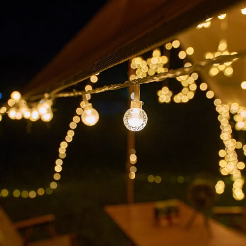 LED太阳能灯串户外小气泡水晶球灯串透明球彩灯圣诞节帐篷氛围灯详情6