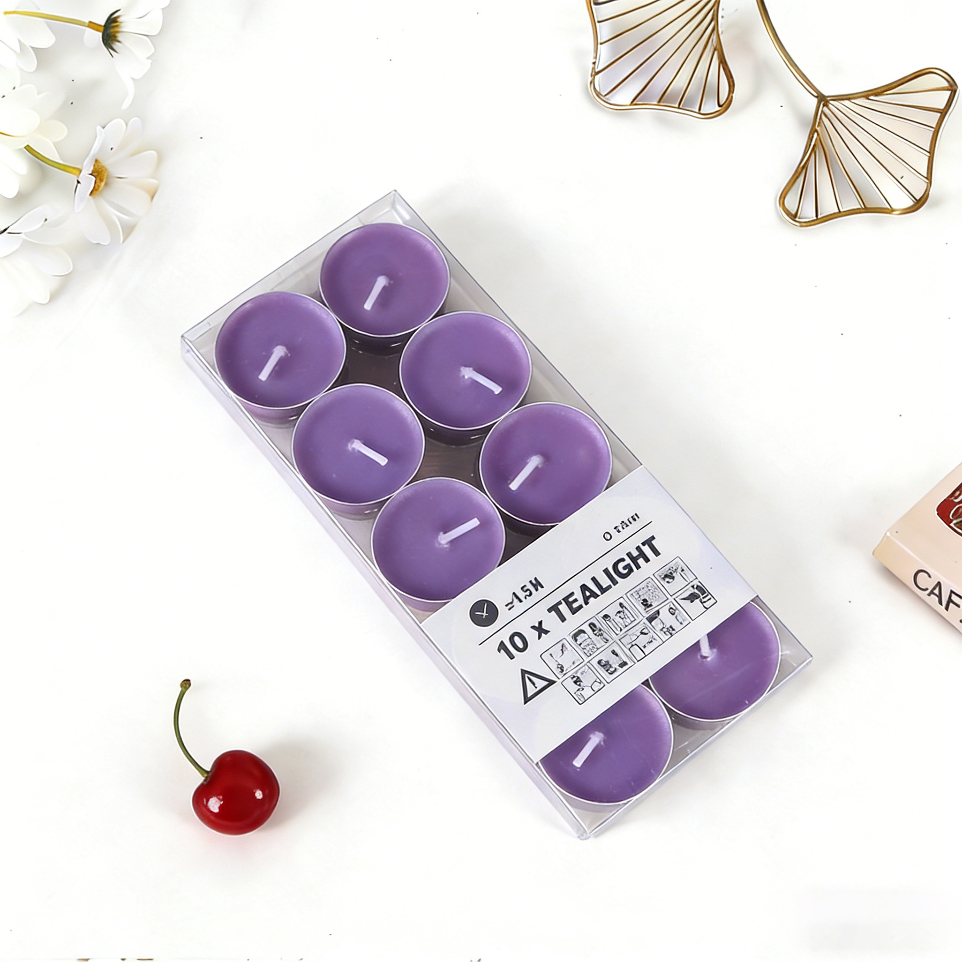 Wholesale of 10 box-packed tea wax round aluminum shell butter lamps, candles, long lamps, lacquer candles, household festival candles pic 8