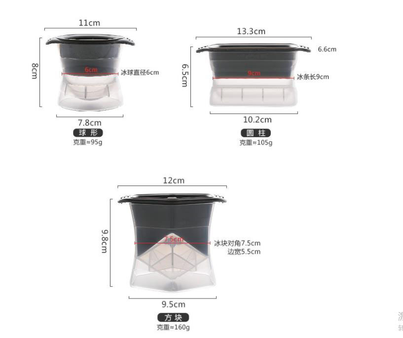 A variety of must-have whisky ice hockey trays for bars and KTVS, including round, rhombus and cylindrical trays, are in stock pic 7