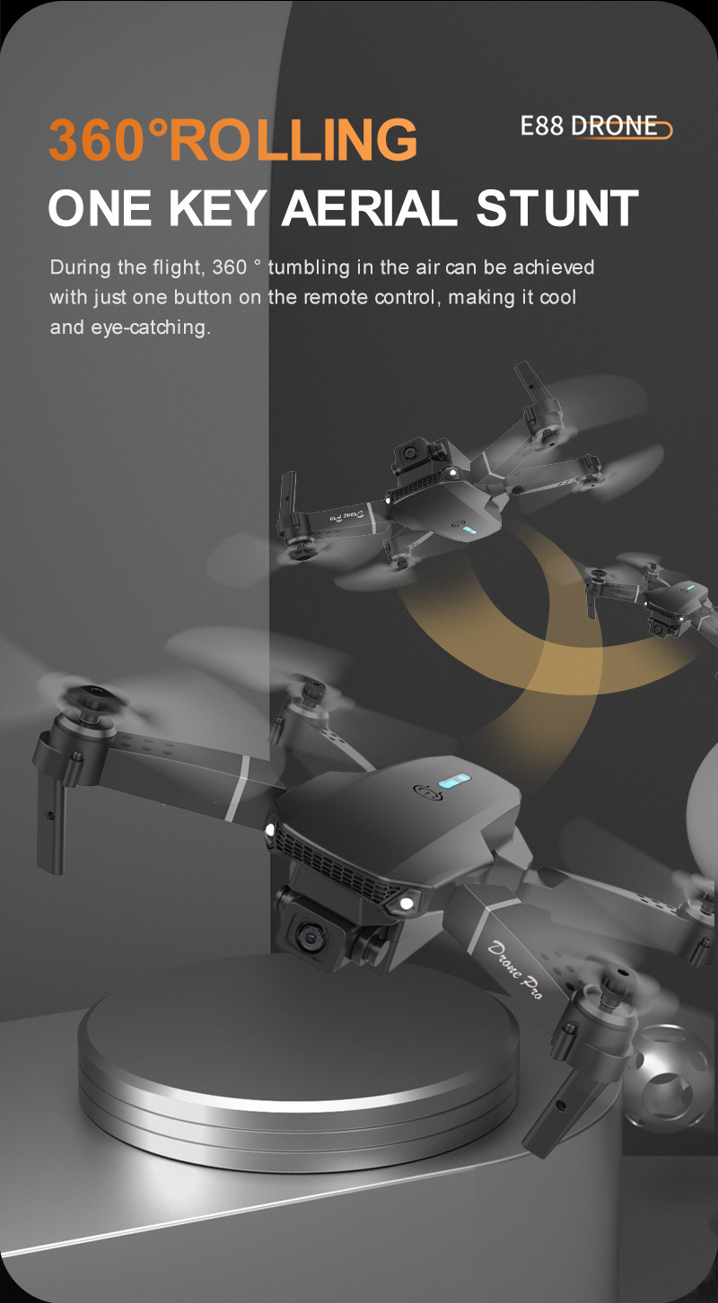 跨境E88&E99无人机遥控飞机工厂批发儿童玩具四轴飞机高清长续航详情13