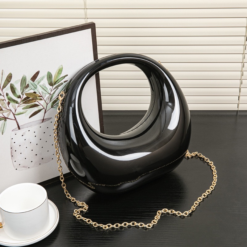 2024夏季新款欧美爆款弯月包晚宴包手提亚克力包跨境批发彩色炫彩详情23