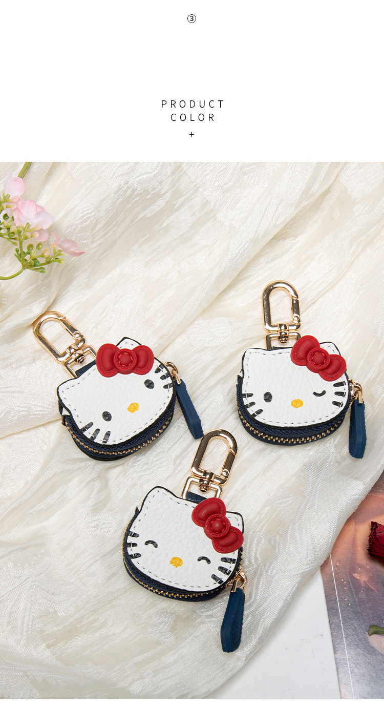 En stock lindo dibujos animados KT gato colgante alto nivel de apariencia hello kitty bolsa colgante llavero chica mejor amiga regalo pic 7