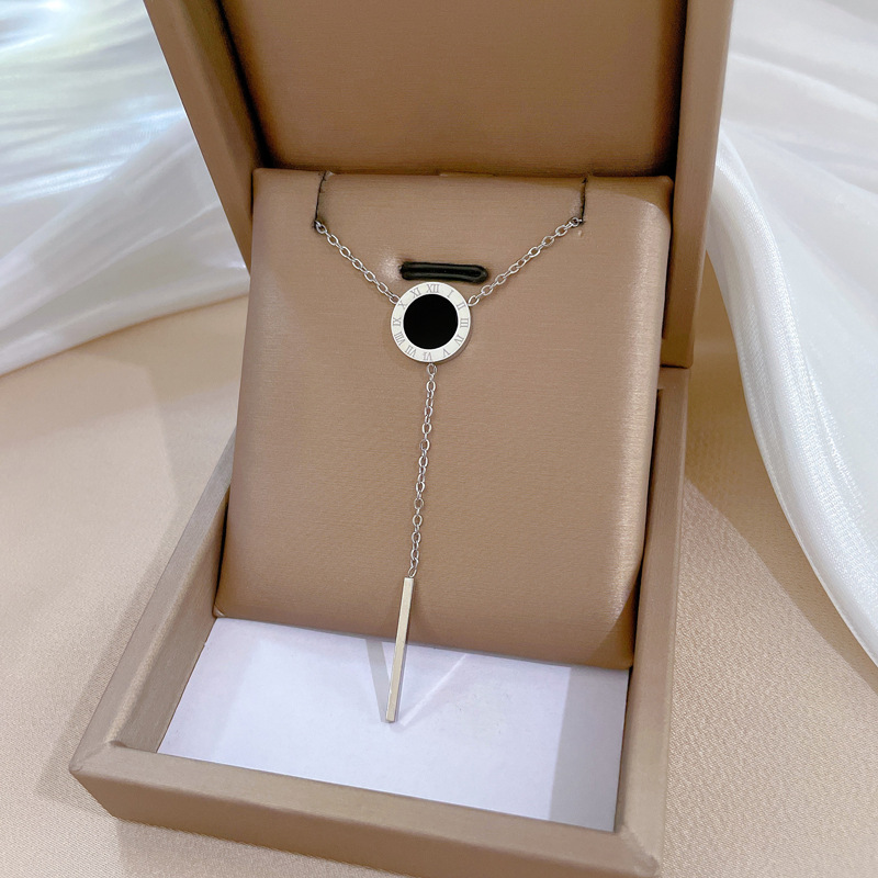 【通体钛钢】几何星球个性极简风炉内真金项链女ins网红锁骨链详情38