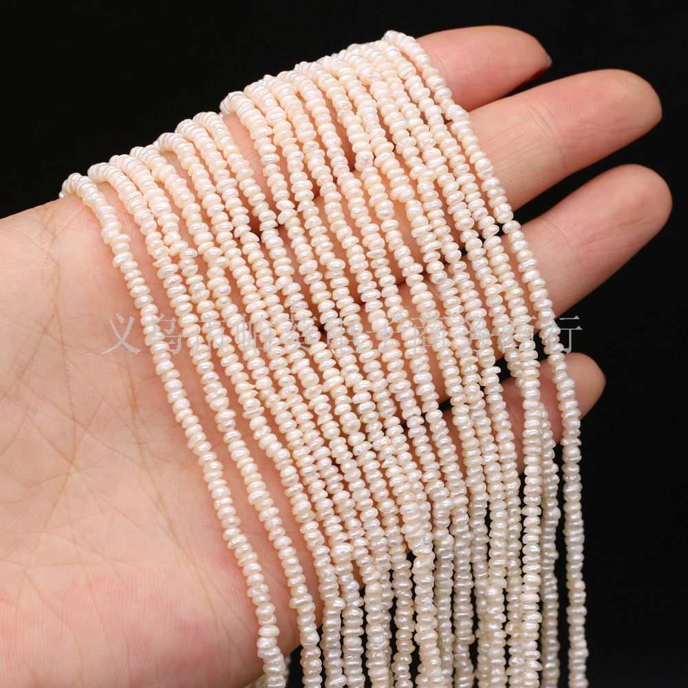 Exquisite natural freshwater pearl flat beads DIY jewelry accessories, handcrafted jewelry necklaces, semi-finished product production and wholesale pic 15