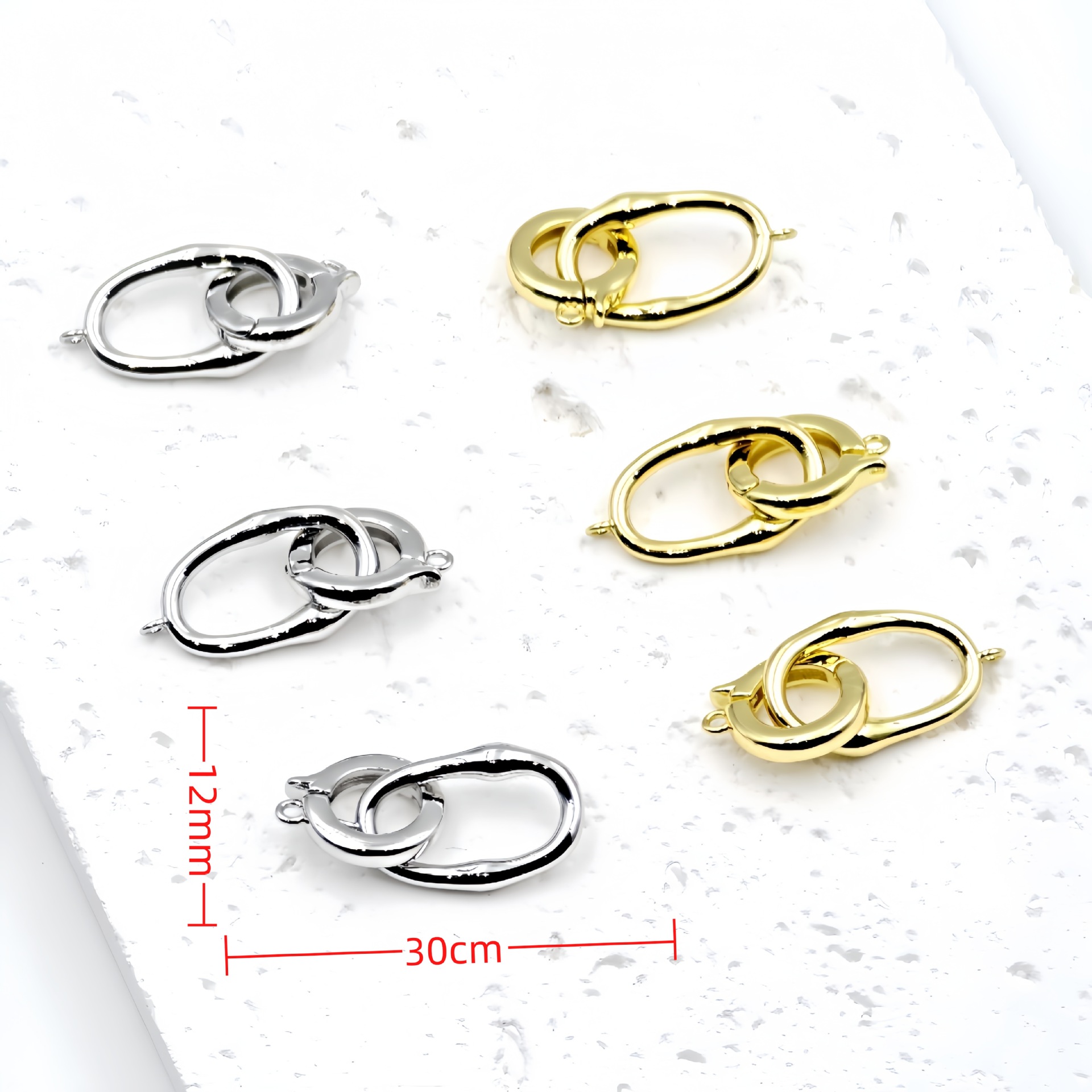 18k gold-plated zircon bow pearl buckle diy jewelry accessory, flower-shaped buckle sweater chain connection, end buckle pic 10