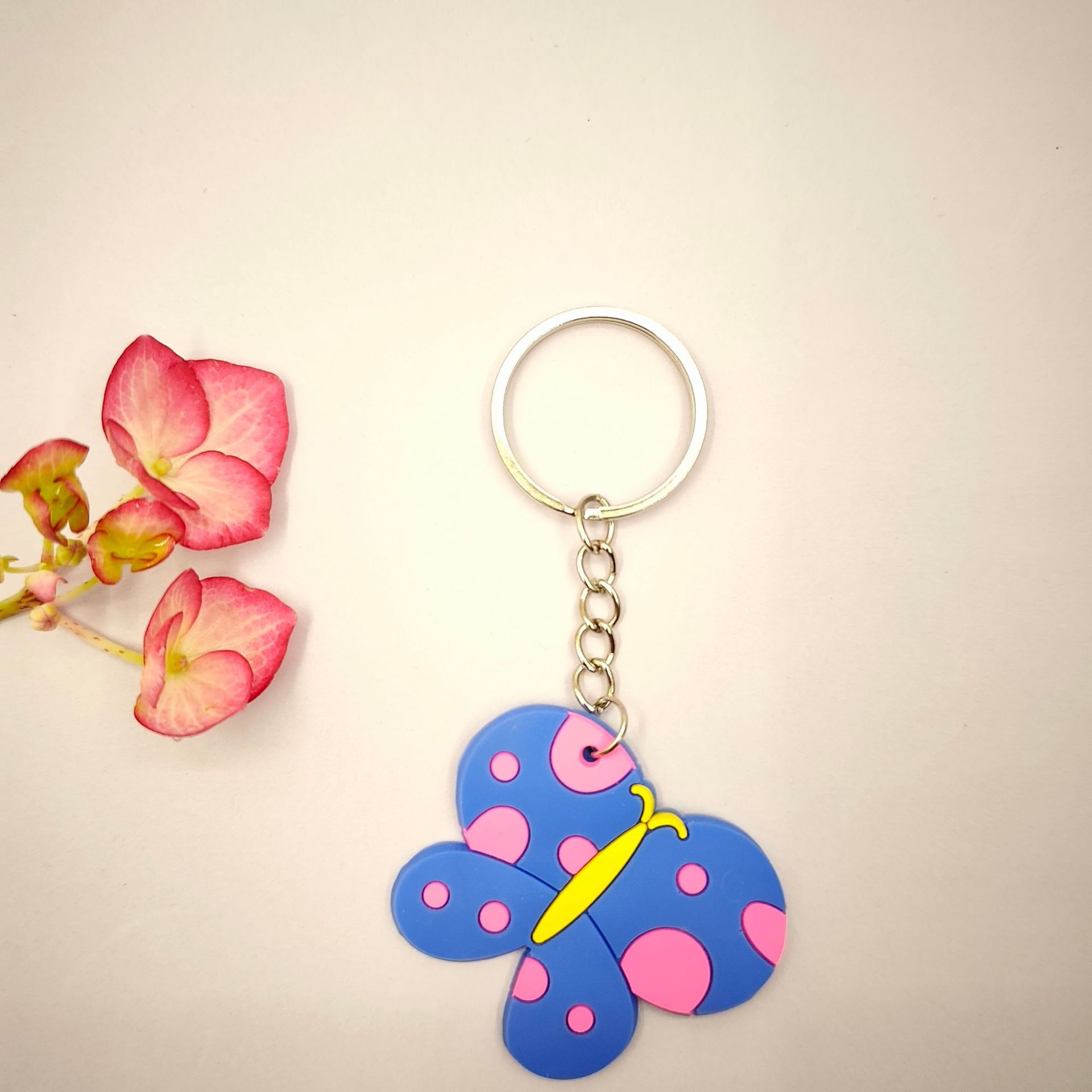跨境热卖蝴蝶软胶钥匙扣儿童钥匙扣幼儿园小学生开学日分享详情24