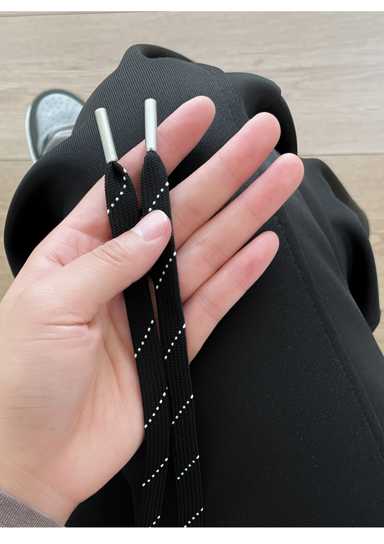 垂感华棉阔腿裤女春秋新款宽松显瘦窄版直筒裤高腰百搭休闲运动裤详情16