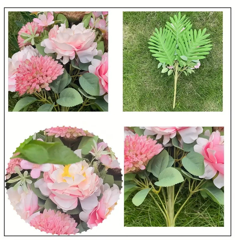 高端清明节冬至仿真假花礼堂跨境外贸批发白色葬礼人造仿真墓地花详情2