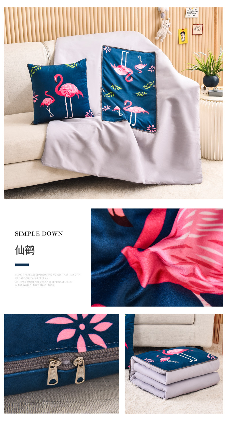Dual-purpose pillow and quilt, spring and summer office nap pillow, gift cushion, folding multi-functional air conditioner quilt pic 23