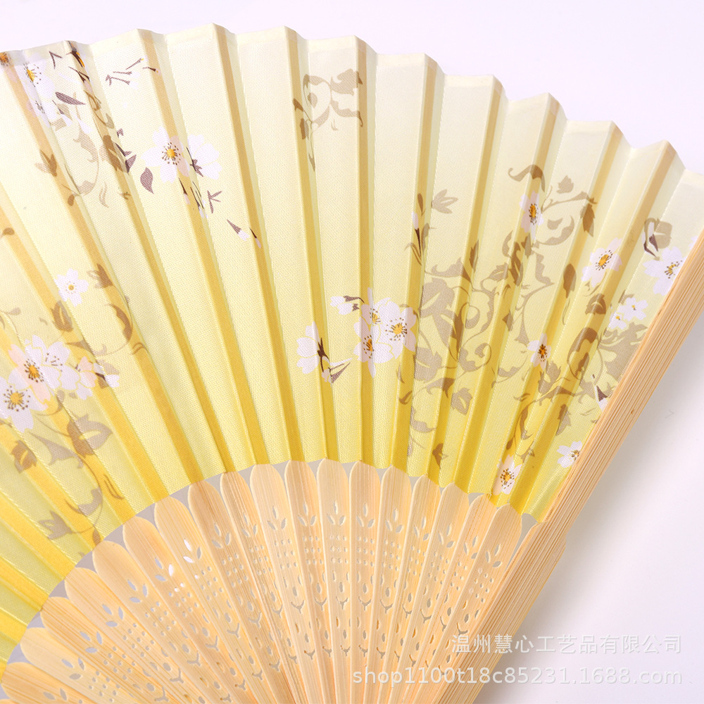 扇子中国风一笑扇 日式折扇古典舞蹈旗袍扇粉色少女桃花扇古装梅详情9