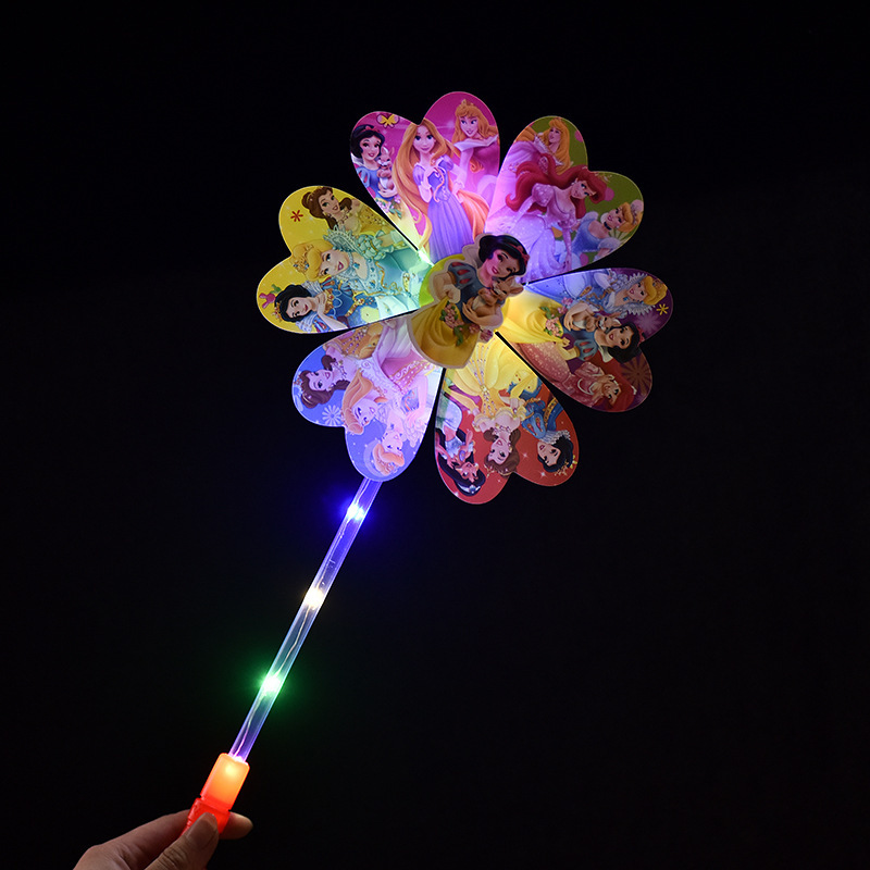 新款七彩LED灯发光玩具风车卡通儿童公园夜市摆摊爆款货源批发详情2