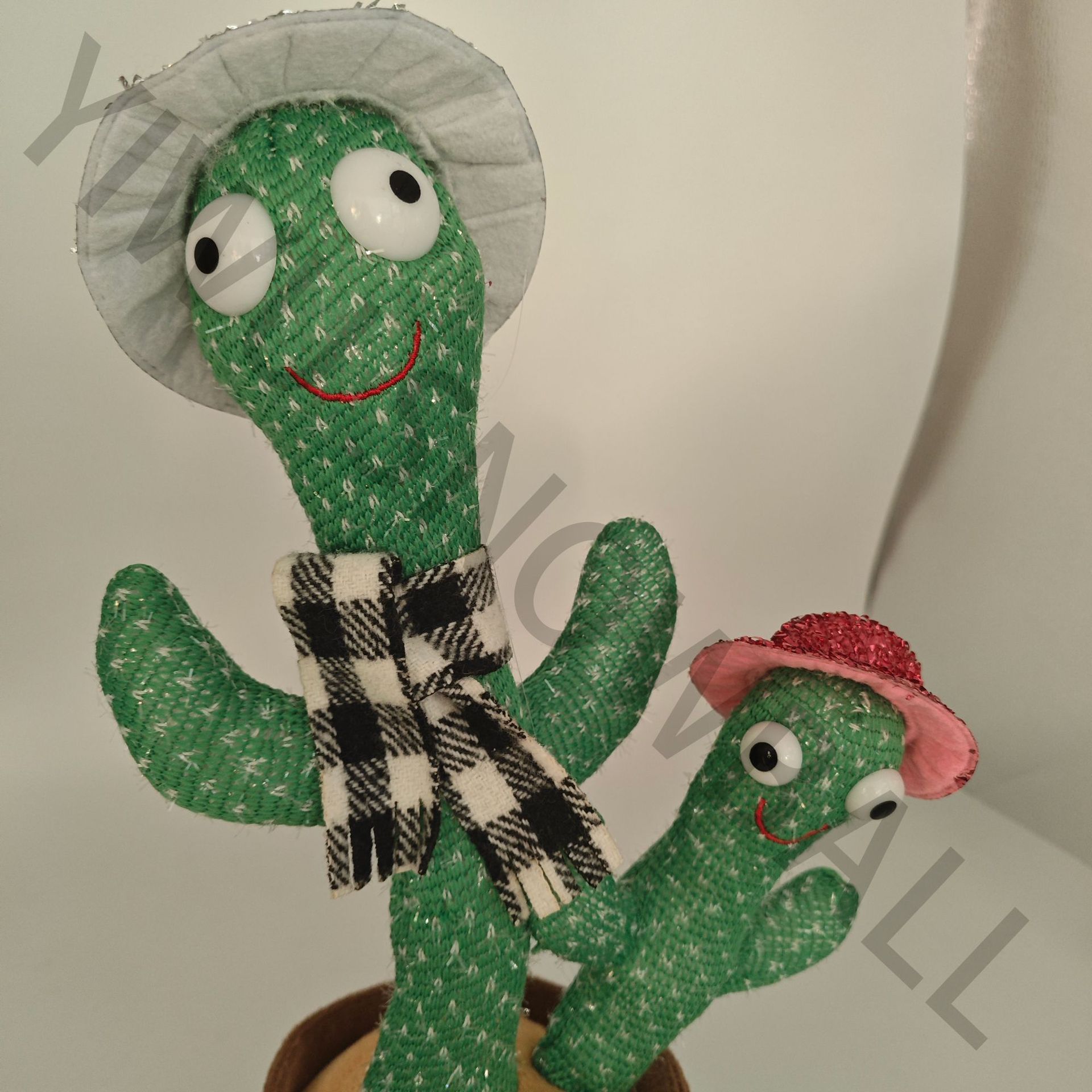 2025创意搞怪电动跳舞母子双头仙人掌抖音同款网红会唱歌的仙人掌详情1