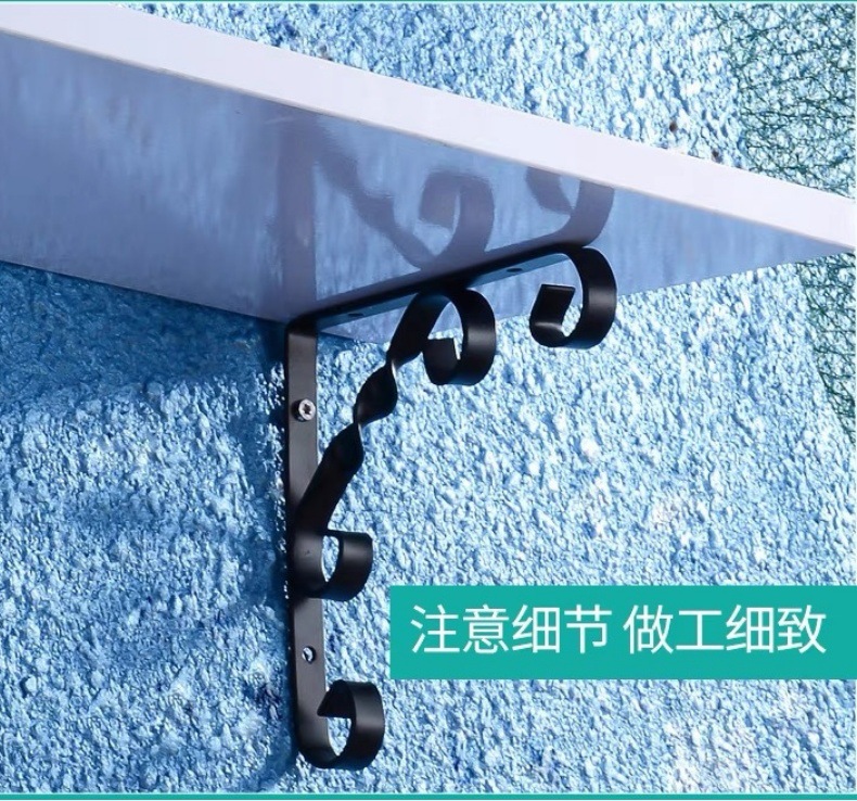 墙上置物架花式铁艺支架花架铁支架三角支架支撑架支架详情7