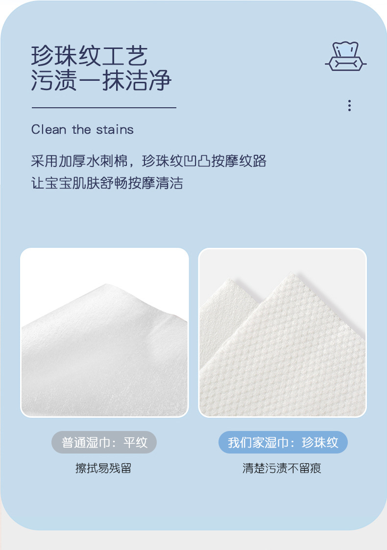 跨境外贸婴儿湿巾大包母婴洗脸湿纸巾清洁儿童手口湿巾纸OEM定制详情16