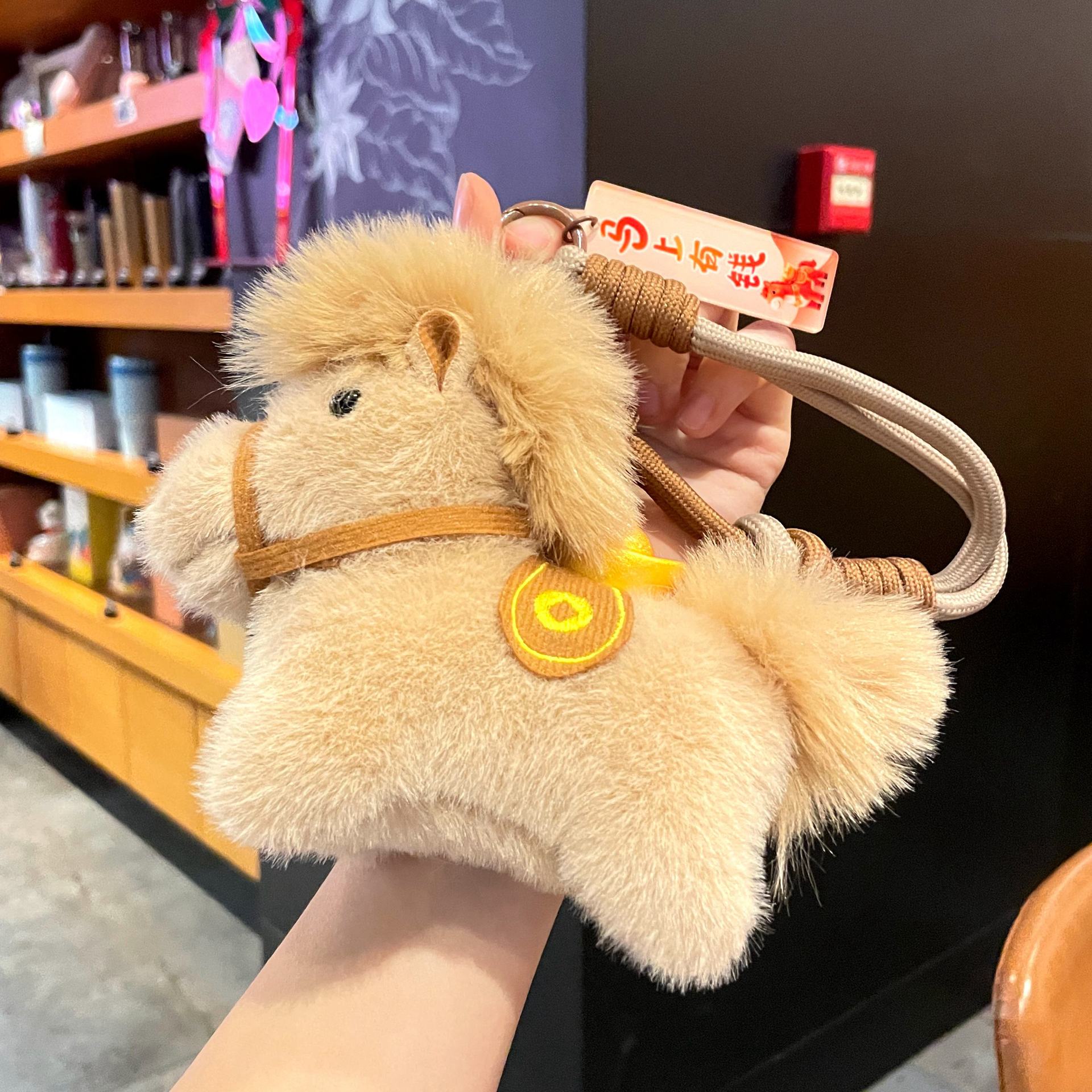 2026 Year of the Horse mascot Plush horse keychain pendant, popular Yuan BMW doll, cute bag pendant gift pic 4