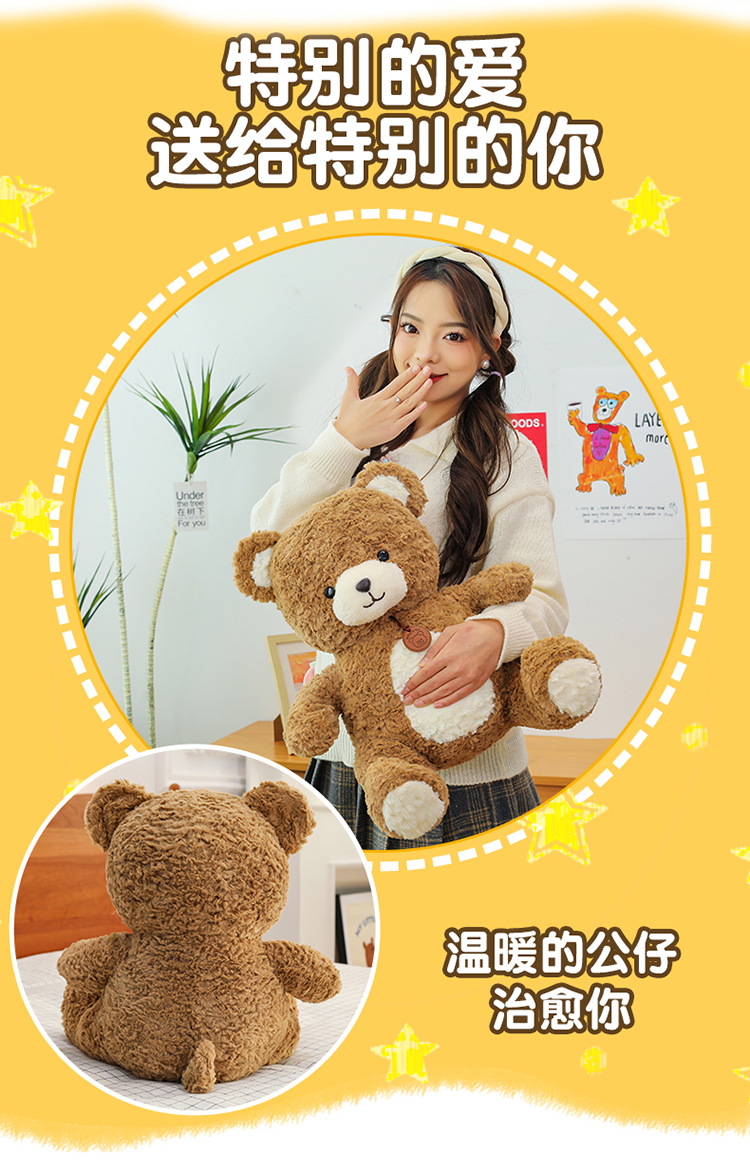吊牌小熊公仔可爱毛绒玩具小熊公仔玩偶儿童生日礼物跨境批发详情2